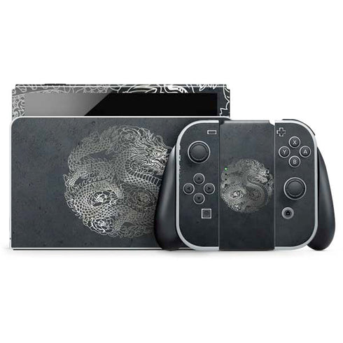 Chinese Black Dragon Nintendo Switch OLED (2021) Skin